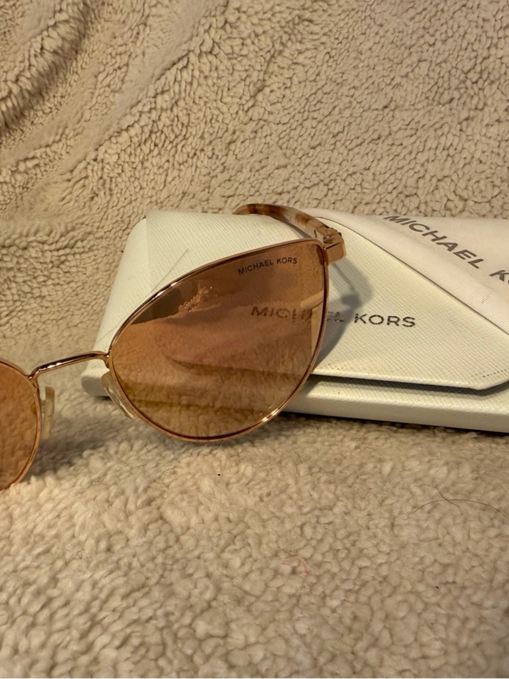 Michael Kors Women's Rose Tinted Cat-Eye Sunglasses - Rose Gold Frame